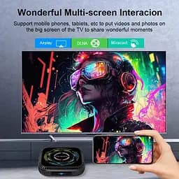 Transpeed H728 4/64Gb Android 14, Смарт ТВ приставка медіаплеєр 8K HDR Android SmartTV Box - мініатюра 3