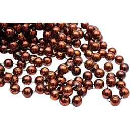 Намисто на ялинку Devilon 10 мм х 8 м новорічна прикраса шоколадне (250454)