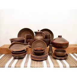 Рождественский набор керамической (глиняной) посуды Семейный на 6 человек