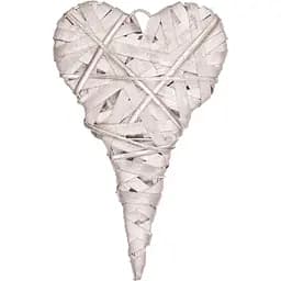 Декоративна прикраса Yes! Fun Серце 25х15 см ротангова срібне (974249)