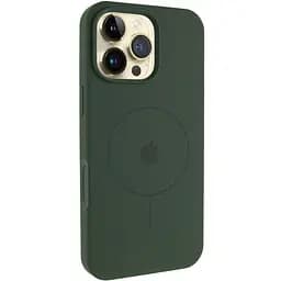 Чохол Epik Silicone Case Full Protective AA V2 with MagSafe для Apple iPhone 16 Pro 6.3 Зелений/Cyprus Green