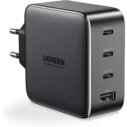 Зарядний пристрій 4xUSB 100W (3xUSB-C+USB-A) Gan Tech Fast GAN Charger чорний CD226 Ugreen