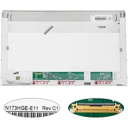 Матриця 17.3 N173HGE-E11 1920х1080, 30pineDP, LED, NORMAL, матова, роз'єм ліворуч знизу для ноутбука