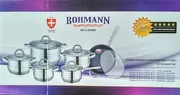 Набір каструль з кришками та сковородою Bohmann BH-1232, 12 предметів - мініатюра 3
