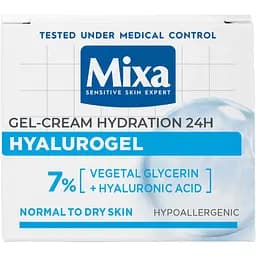 Крем-гель для обличчя Mixa Hydrating Hyalurogel для нормальної зневодненої чутливої шкіри 50 мл - мініатюра 2