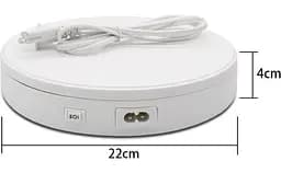 Поворотний стіл Puluz DCA2153W 22см White [88754] - мініатюра 2