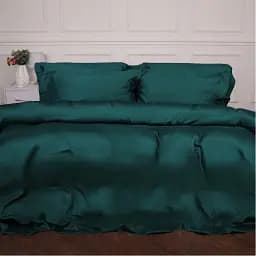 Простыня на резинке MirSon Tencel №07 Emerald 80х190 см (2200009371202)