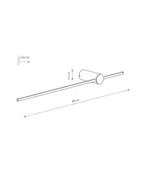 Бра, настінний світильник Nowodvorski 11591 Saber LED M 1x11W 3000K 460Lm IP20 білий - мініатюра 6