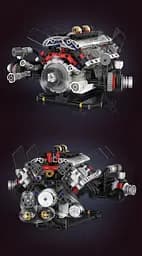 Конструктор двигун BMW F1 V8 акумуляторний мотор з додатком STEM конструктор двигуна внутрішнього згорання для дітей та дорослих, 664 деталі - мініатюра 3