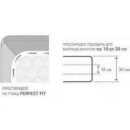 Функціональне простирадло на резинці Sonex Aero Black Diamond 160х200х25 см чорне (SO102297) - мініатюра 5