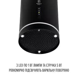 Витяжка острівна Perfelli Design Isola 35 Nero Silenzio - мініатюра 5