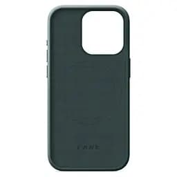 Кожаный чехол-панель для Apple iPhone 15 Pro, FAKE Leather Case, зеленый, искусственная кожа, премиум, противоударный, защита всего корпуса, с мягкой подкладкой, поддержка MagSafe и беспроводной зарядки, ArmorStandart (ARM76303) - мініатюра 2