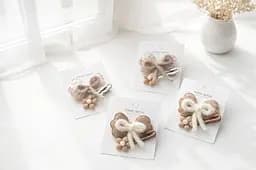 Набір шпильок для волосся об'ємними бантиками та квітковими елементами 24 шт.