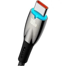 Кабель Baseus Glimmer Series Fast Charging Cable USB to Type-C 100W 2m CADH000501 Black - мініатюра 2