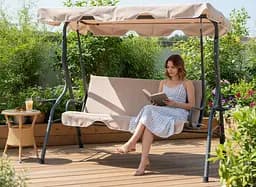 Садова гойдалка Garden Line Vip beige 170 x 110 x 153 см