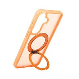Противоударный чехол-панель для Samsung Galaxy S26 Plus 5G, Unit Stand2, оранжевый, силикон + поликарбонат, защита всего корпуса, с подставкой, поддержка магнитных держателей и беспроводной зарядки (MagSafe), ArmorStandart (ARM89962) - мініатюра 5