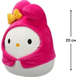 М'яка іграшка Squishmallows Hello Kitty Хелоу Кітті в образі Моя Мелоді 20 см (SQSN00390) - мініатюра 12