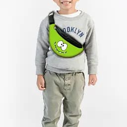 Сумка-бананка детская Ам Ням "Om Nom" с принтом ,32х15см,сумка для мальчика  через плечо (00154)