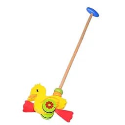 Деревянный утенок-каталка IE581