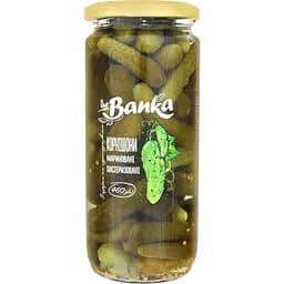 Огірки The Banka корнішони мариновані пастеризовані 460 г