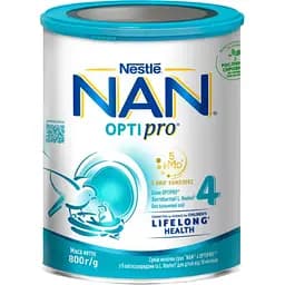 Набір NAN: Суміш молочна суха NAN 4 OPTIPRO з 5 олігосахаридами та L. Reuteri для дітей від 18 місяців, 1.6 кг (2 шт. х 800 г) - мініатюра 2