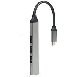 Концентратор Gembird USB-C to 1xUSB 3.1 + 3xUSB 2.0 silver (UHB-CM-U3P1U2P3-03) - мініатюра 2