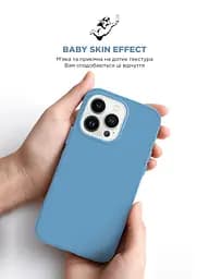Силиконовый чехол для Apple iPhone 15 Pro, ICON2 Case, голубой, противоударный, панель, защита всего корпуса, матовая поверхность Soft Touch, выступает над дисплеем, совместим с защитными стеклами и пленками, с микрофиброй, ArmorStandart (ARM76998) - мініатюра 8