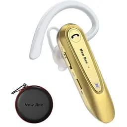 Гарнітура Bluetooth New Bee LC-B45 Gold + чохол