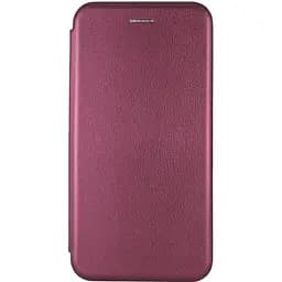 Кожаный чехол-книжка Epik Classy для Motorola Moto G13 Бордовый