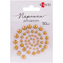 Перлини Santi самоклеючі 50 шт. золотисті (952636)
