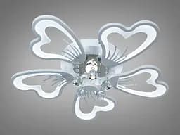 Компактна стельова LED-люстра для кухні Diasha 8154/5WH біла, 5 пелюсток, 75 Вт, 55 см, 10-16m2 - мініатюра 2
