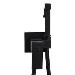 Змішувач вбудований з гігієнічним душем Globus Lux Niagara GLN-0-106MIX-BB Black 30412 - мініатюра 5