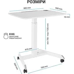 Комп'ютерний стіл OfficePro ODM380W - мініатюра 6