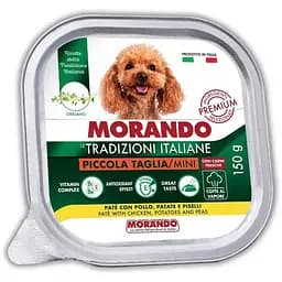 Влажный корм для собак Morando Tradizioni беззерновой паштет с курицей, картофелем и горохом 150 г