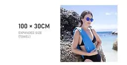 Рушник Fitness Naturehike (NH20FS009) 100-30см - антибактеріальний - блакитний - мініатюра 4