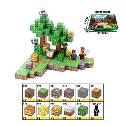 Конструктор магнитный Minecraft, LZCK030, 134 детали, фигурки героев, 28x18x5 см