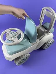 Толокар музичний "Автошка" Eco Green Doloni 0142/01eco зелений, з ручкою для батьків, для дітей від 1 року - мініатюра 3