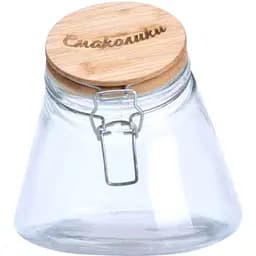 Ємність для сипучих продуктів SnT з бамбуковою кришкою 1.2 л (7088-4)