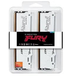 Модуль пам'яті Kingston Fury DDR5 32GB (2x16) 6000MHz Beast White RGB EXPO/XMP 3.0 (KF560C30BWEAK2-32) - мініатюра 4