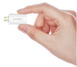 Адаптер OTG перехідник Ugreen Us195 Micro USB to USB 2.0 (30529) білий - мініатюра 2
