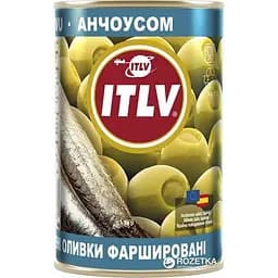 Оливки ITLV зеленые фаршированные анчоусами 314 мл