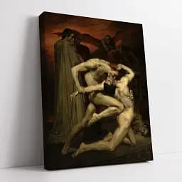 Інтер'єрна картина Данте и Вергилий в аду, Вильям Бугро, Bouguereau, Dante and Virgil in Hell, інтер'єрний декор, 75×60 см (id6991) - мініатюра 2