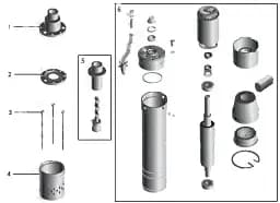 Насос свердловинний шнековий Volks pumpe 2QGD 1-48-0.25 кВт 2 дюйми кабель 15 м - мініатюра 4