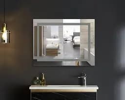 Дзеркало Mixxus Warm MR02-120x80 (годинник, LED-підсвічування, антизапотівання) (MI6001) - мініатюра 4