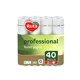 Папір туалетний Ruta Professional 40 рул 3 ш білий