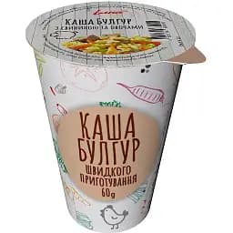 Каша швидкого приготування Ілна Булгур зі свининою та овочами 60 г
