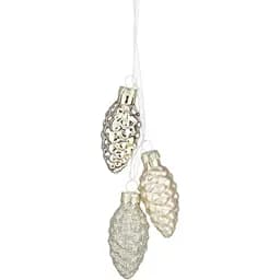 Прикраса декоративна Mica Decorations Шишки шампань 3 шт. (1179372)