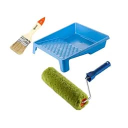 Валик "Сінтекс" 250х58 мм з ручкою, ванночка та пензлик "Стандарт" Polax (770-251)