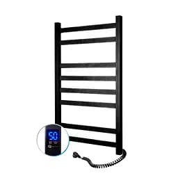 Электрический полотенцесушитель Navin Авангард 480x800 Sensor правосторонний с таймером, черный 12-228053-4880, Черный матовый, Правое, Электронный