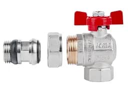 Кран кульовий Icma FAR. ROSSA 3/4" кутовий №362 (87362AE11) - мініатюра 2